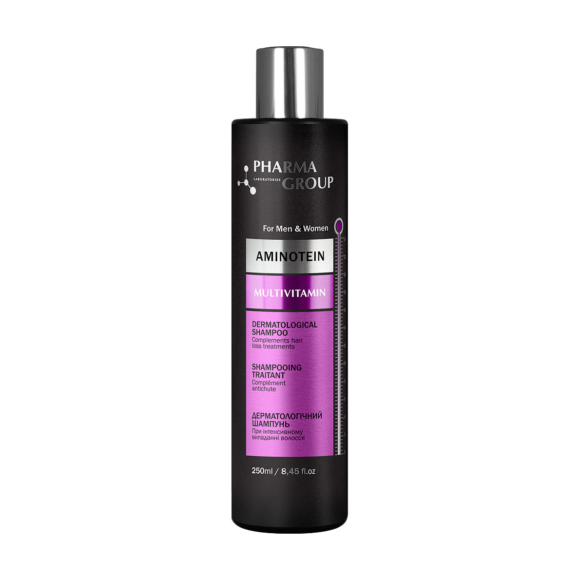 Шампунь Pharma Group Aminotein + Multivitamin Anti-Hair Loss Complement Shampoo при інтенсивному випадінні волосся, 250 мл